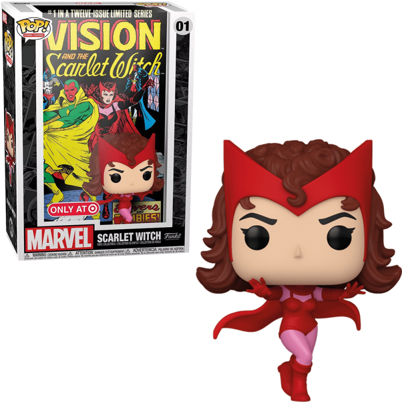 19EB2E76-AFDD-03E7-BA15-CFC9576A2D7C.png Funko Pop Comic Covers Marvel - Scarlet Witch 01 *special Edition* - Image 1
