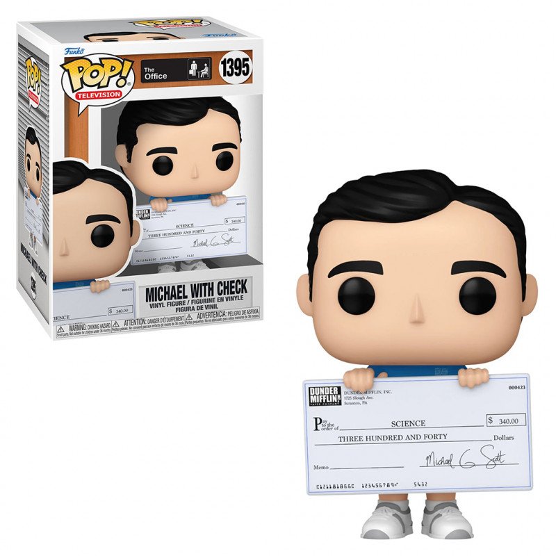 35AA049E-F163-54CD-4B43-8AB7BDECF650.jpg Funko Pop The Office Michael With Check 1395 - Image 1