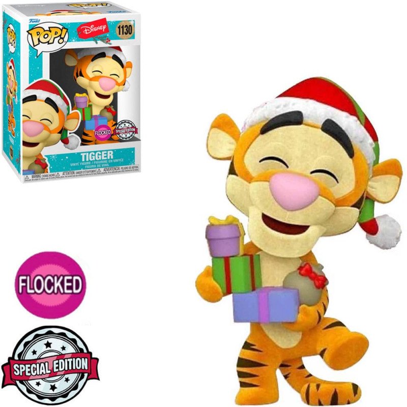 52CA09D6-68BE-568A-EAD1-05380E73EBA0.jpeg Funko Pop Disney Holiday Winnie The Pooh - Tigger 1130 *special Edition* *flocked* - Image 1