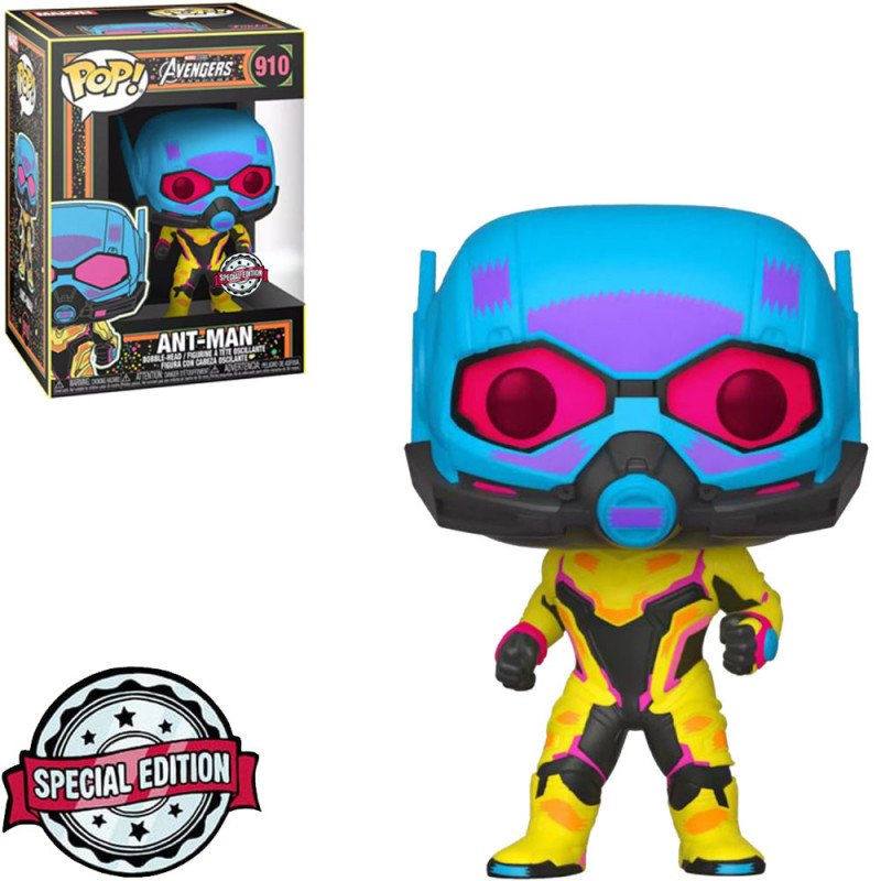 81028160-40F0-CA36-BB49-AF9418D215EC.jpg Funko Pop Marvel Black Light Ant-man 910 *special Edition* - Image 1