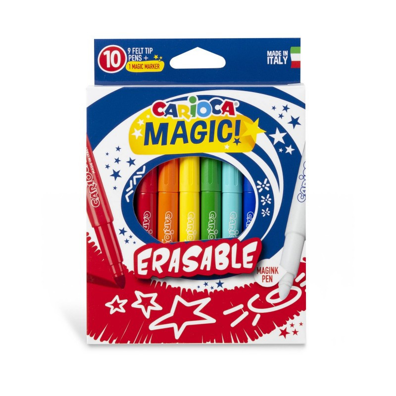 822A2E46-34EB-E759-BA31-AA75068DED54.jpg Carioca Magic Erasable 10pcs Felt Tip Pens - Image 1