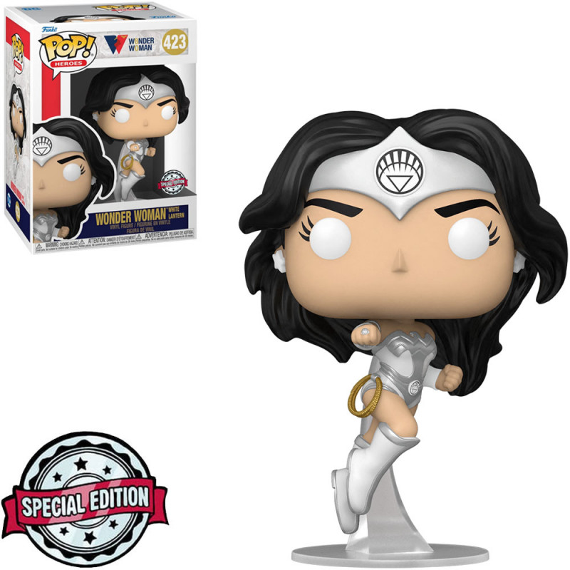 8345B62E-4463-6607-C18D-7ACA55087121.jpg Funko Pop Dc Heroes Wonder Woman White Lantern 423 *special Edition* *glows* - Image 1