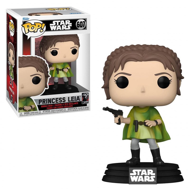 8522A775-1BAB-BB33-AD83-C295848B2169.jpg Funko Pop Star Wars: Return Of The Jedi 40th Anniversary - Princess Leia (bounty Hunter) 607 - Image 1