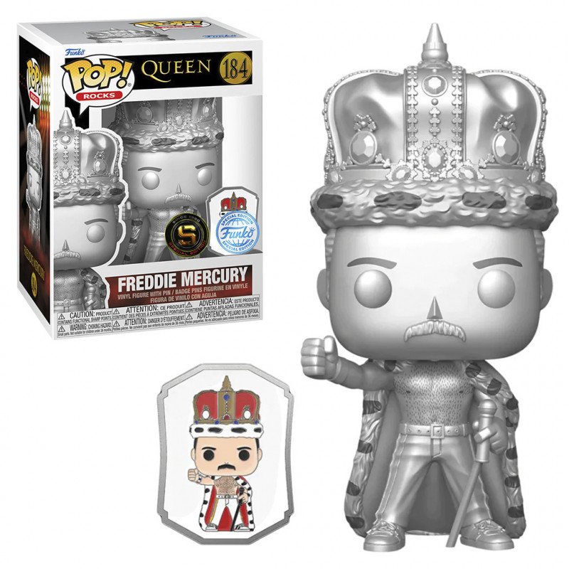 8EF94961-8D5D-0F49-F357-4CE4D08292D7.jpg Funko Pop Rocks Queen Exclusive - Freddie Mercury C/pin 184 - Image 1