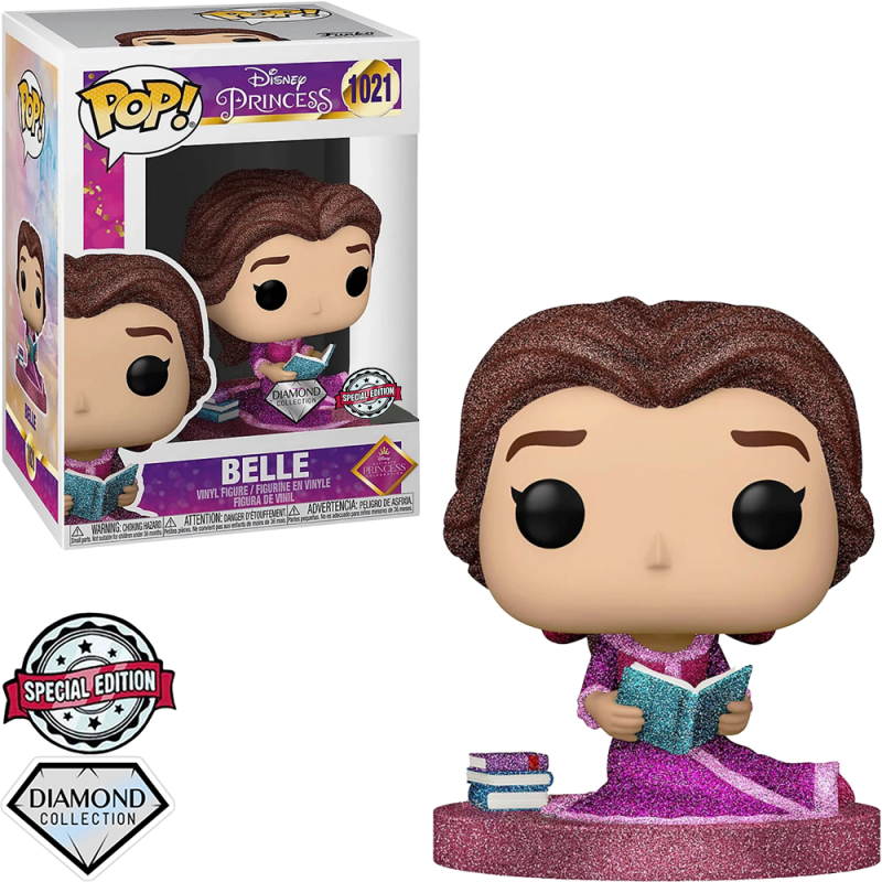 C6194E85-0C8E-535A-FD90-79F968E6EF13.png Funko Pop Disney Princess Ultimate - Belle 1021 (Diamond Special Edition) - Image 1