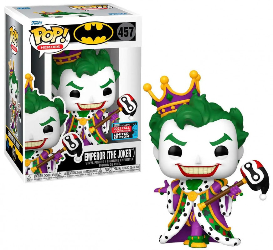 C7F1882B-3F44-7F12-6882-D9F5B5DEDEDC.jpg Funko Pop Heroes Dc - Emperor (the Joker) 457 *2022 Fall Conv. Limited Edition* - Image 1