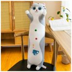 Peluche Largo Abrazable Gato Gris 90cm K49573-3
