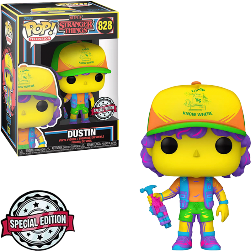 D744691E-6BBC-9690-D081-491CA30DD311.png Funko Pop Stranger Things Black Light Dustin *special Edition* - Image 1
