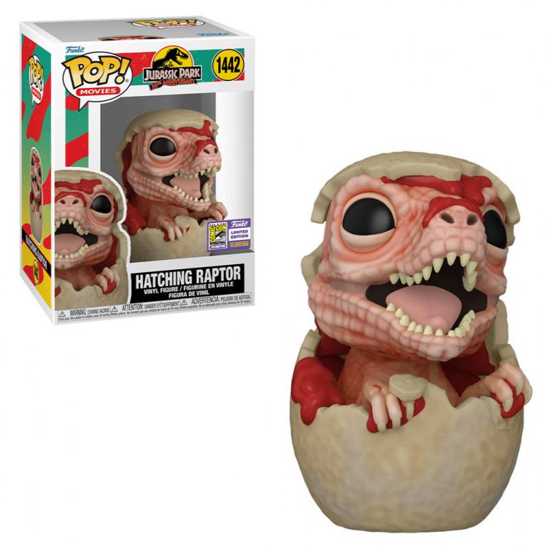 E0D45C50-B8EE-AC38-176E-F429332A1426.jpg Funko Pop Jurassic Park 30th - Hatching Raptor 1442 *ssdc Limited 2023* - Image 1