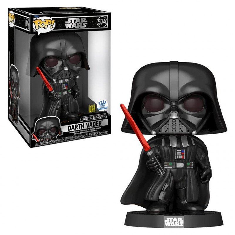E51C978B-37F7-E067-4792-C90F0D6E8682.jpg Funko Pop Star Wars Super Sized 10" Exclusive - Darth Vader Lights And Sound 574 - Image 1