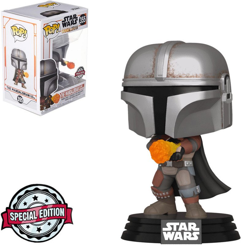 E618A9E7-4324-B902-4D13-B7A80758977D.jpeg Funko Pop Star Wars The Mandalorian Flame Throwing 355 *special Edition* - Image 1