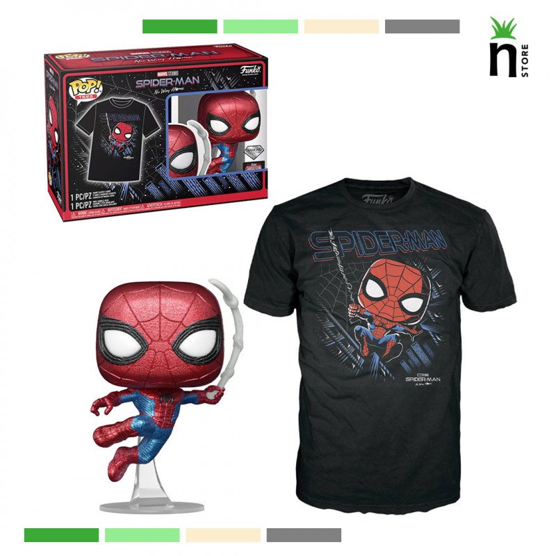 F144B327-493F-1B88-2E39-9243DB593EAD.jpg Funko Pop Spider-man Tee Bundle - Tee + Funko Pop - Image 1