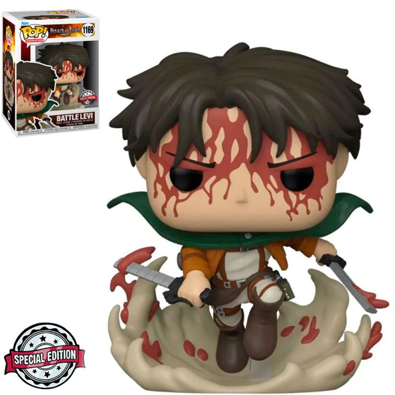 FD47E92E-35D4-9E94-FFD2-B5ED51D91C1D.jpg Funko Pop Attack On Titan - Battle Levi 1169 *exclusive* - Image 1