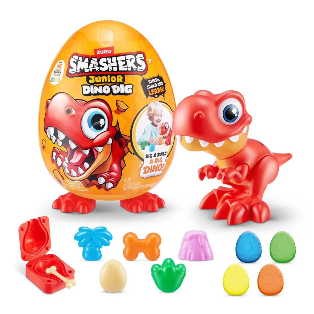 Smashers Huevo Junior Dino Dig 4 Colores - Imagen 1