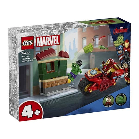 63a17559-66af-4b31-ac50-8fadd1b0c842 Lego Marvel Iron Man Con Moto Y Hulk - Image 1