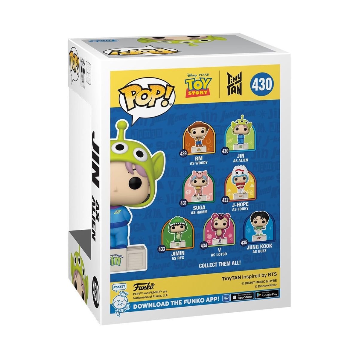 Funko Pop Rocks Toy Story X Bts - Jin As Alien 430 - Imagen 3