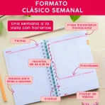 Combo Agenda Semanal 2025 Lavanda + Estuche Beige - Filomena - Imagen 4
