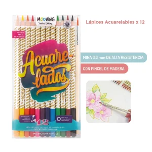 LAPICES COLORES ACUARELABLES X12 MOOVING