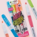 RESALTADOR GLITTER PASTEL X4 MOOVING