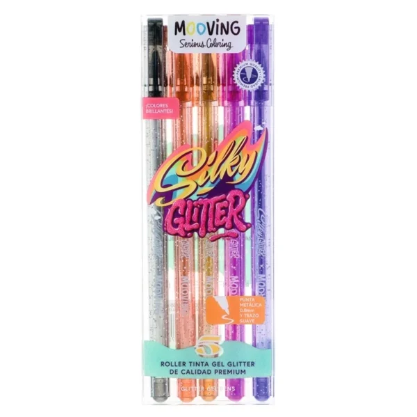 ROLLER GEL GLITTER X5 MOOVING