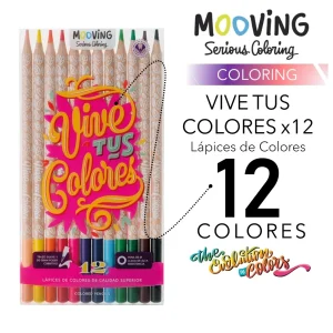 lapices de colores x12 -mooving