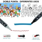 Set de marcadores doble punta 120 pcs - Imagen 3
