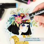 Set de marcadores doble punta 120 pcs - Imagen 2