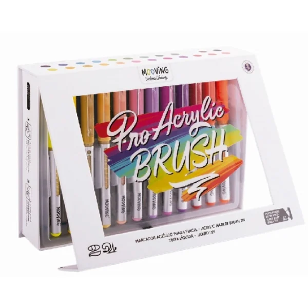 Marcadores pro acrylic brush x24