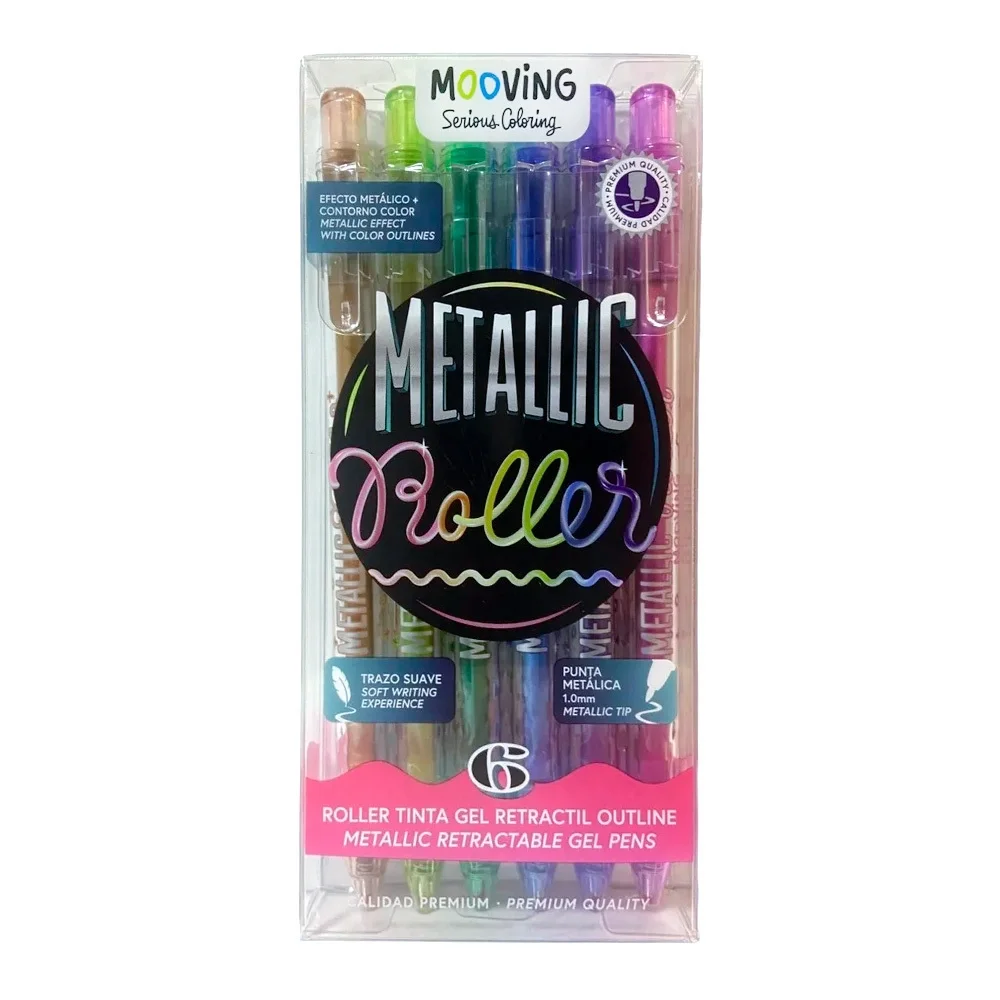 rollergelmetallicx6 Roller Metallic Gel Outliner X6 Mooving - Image 1