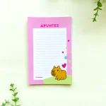 Block De Apuntes Capibara Rosa - Filomena