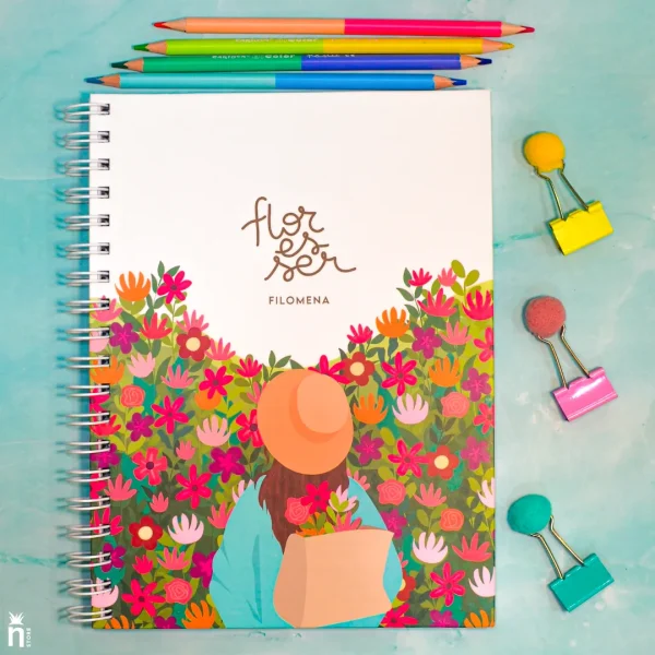 Cuaderno a Rayas Flor es Ser