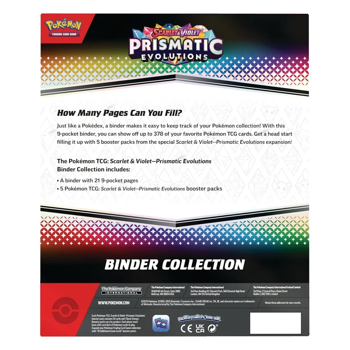 Cartas de pokemon TCG Scarlet & Violet - Prismatic Evolutions - Binder Collection - Image 7