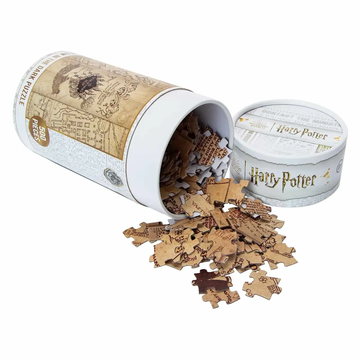 9153145_04 Rompecabezas Harry Potter Mapa del Merodeador – 500 piezas (Brilla en la oscuridad) - Image 1