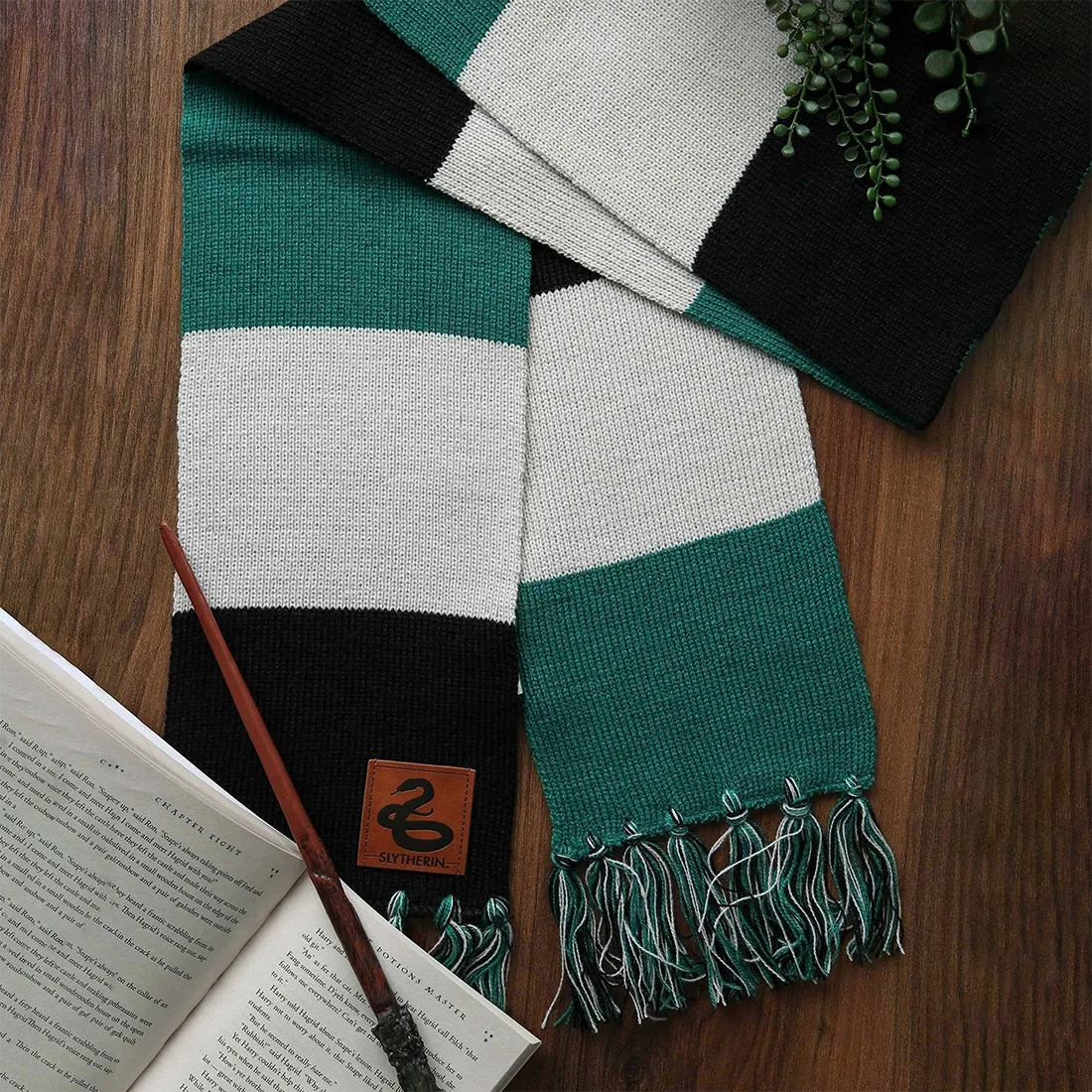bufanda_hp_slytherin_patch Bufanda Harry Potter Patch Striped – Slytherin - Image 1