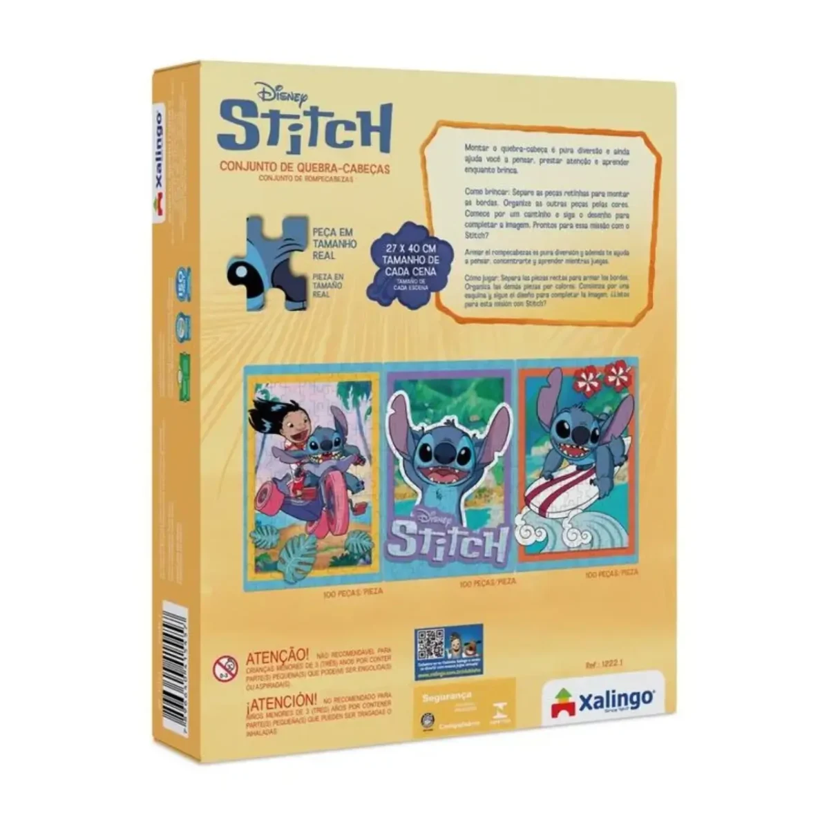 Rompecabezas de Madera Disney Stitch 3×100 Piezas – Xalingo - Imagen 4