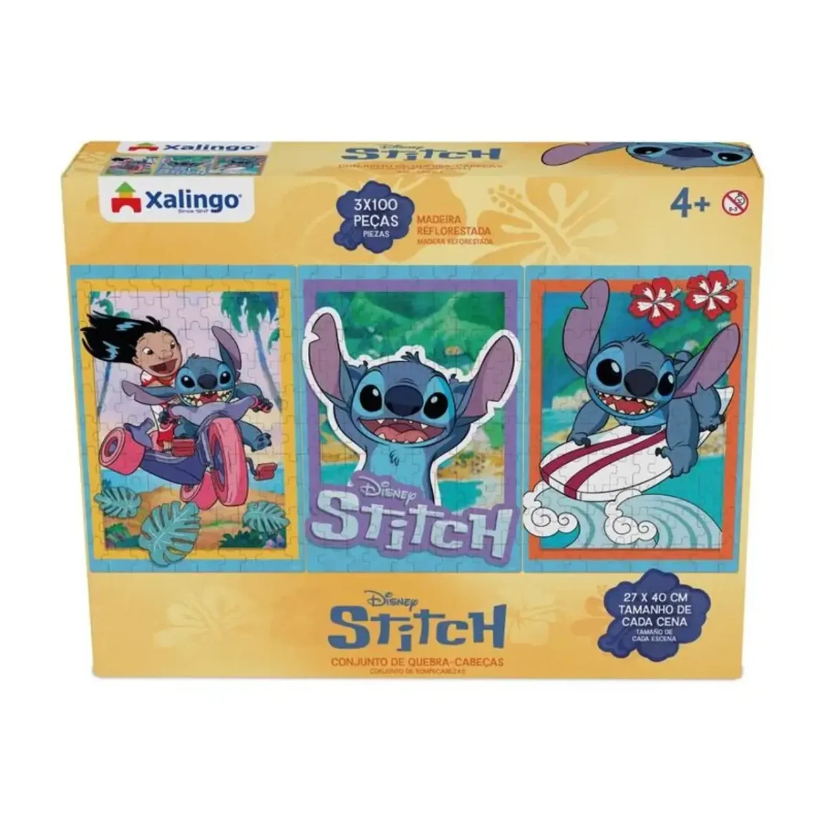 Rompecabezas de Madera Disney Stitch 3×100 Piezas – Xalingo - Imagen 3