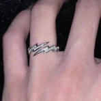 Anillo Rayo Piedritas - Inox - Image 2