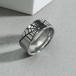 Anillo Spider Web - Inox