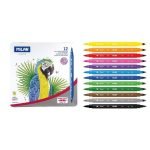 Milan Estuche Metalico 12 Rotuladores Doble Punta