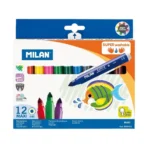 Milan Caja 12 Rotuladores Maxi Super Lavables