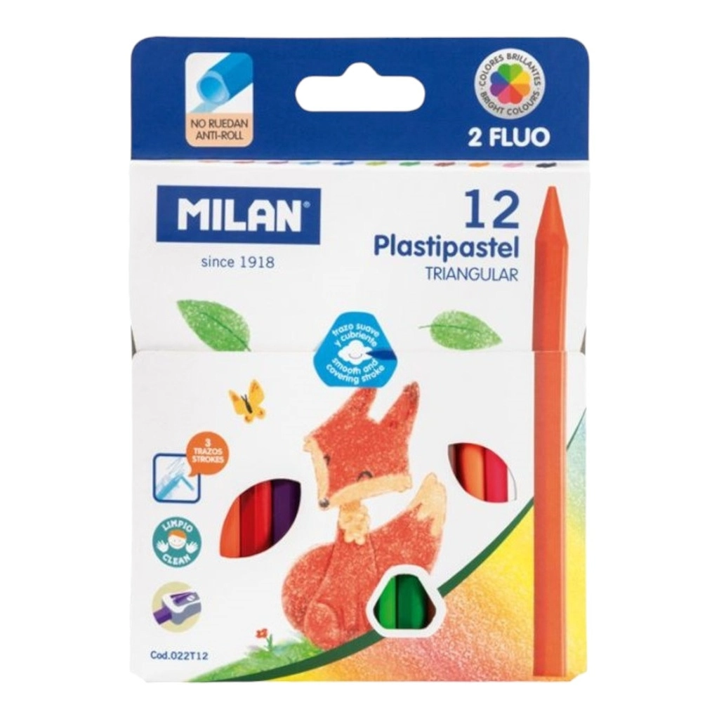 69c092ff-f885-49ef-aa2e-7447b8a50de8 Estuche Plastipastel 12 Colores Crayones Largos - Imagen 1