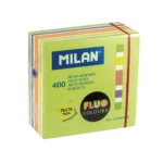 Milan - Block 400 Notas Ashesivas Colores Fluo 76 X 76 Mm