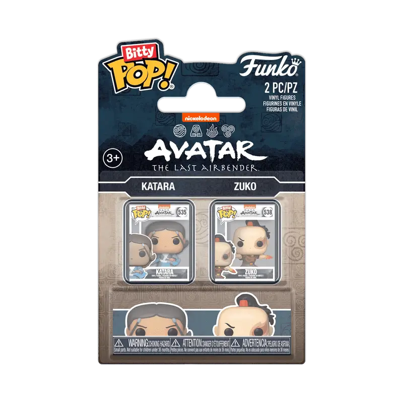 Bitty Pop! Katara & Zuko 2-Pack, , hi-res Funko Bitty Pop 2-pack Avatar The Last Airbender - Katara - Zuko - Image 1