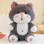 Peluche Gato Gris Sorprendido 38cm