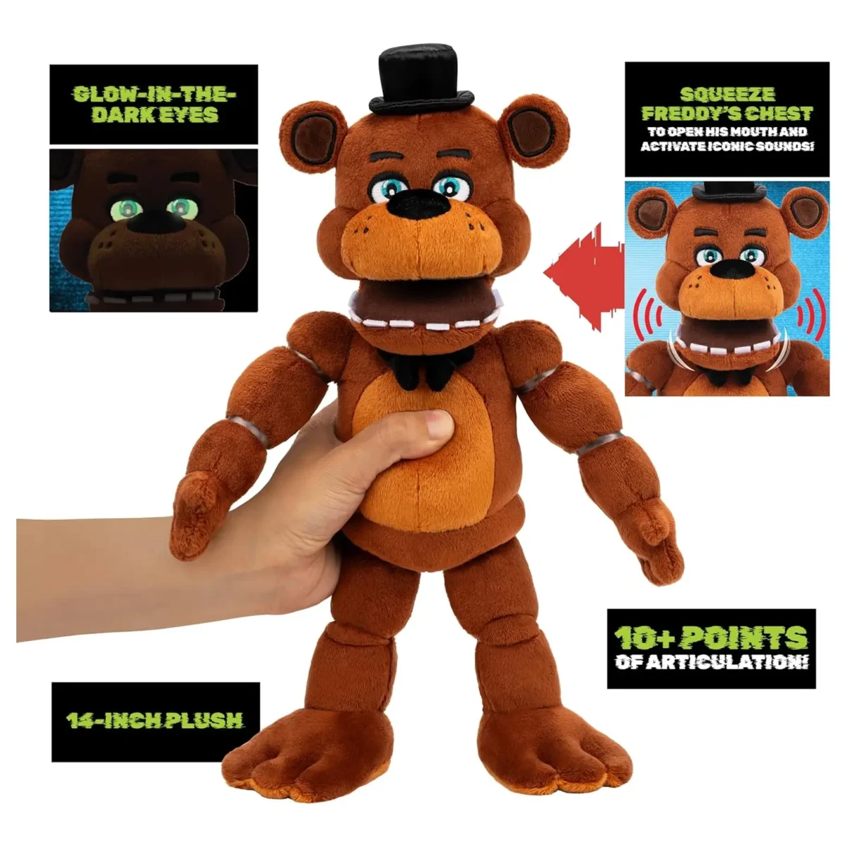 Jazwares Five Nights At Freddys 14" Sound Classic Freddy Plush - Image 2