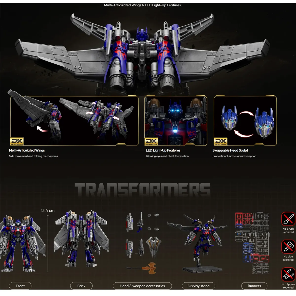 Blokees Transformers Classic Class Deluxe Jet Wing Optimus Prime - Image 3