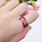 Anillo Spider Rojo (Acero Inox) - Imagen 3