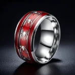 Anillo Spider Rojo (Acero Inox) - Imagen 4