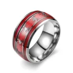 Anillo Spider Rojo (Acero Inox)
