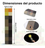 Lampara Led Antorcha Minecraft F1535 - Imagen 3